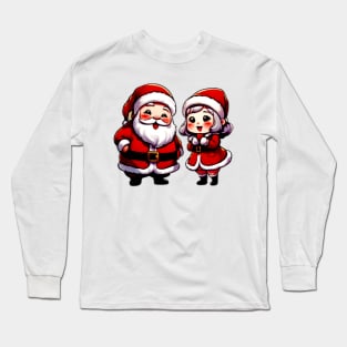 Happy Kawaii Santa Claus 06 Long Sleeve T-Shirt